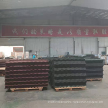 materials colorful sun stone coated metal roof tiles